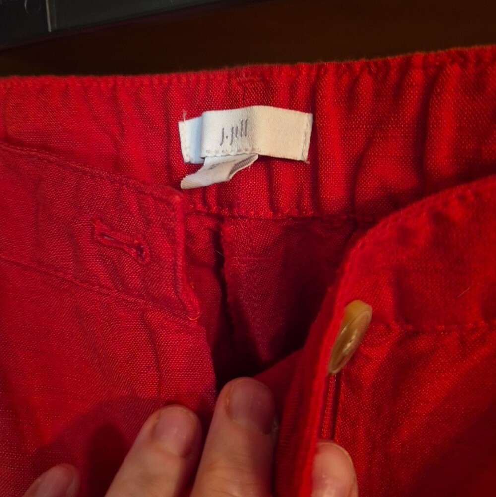 Burnt Orange Women’s Wide-Leg Pants, Linen, J Jill, Size 12 - Picture 2 of 7